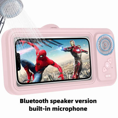 Bathroom Shower Waterproof Phone Holder Bluetooth Speaker 360°Rotation Touch Screen Mobile Phone Box Watch Movie Listening Music Summervibes