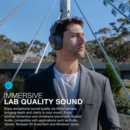 Jlab Jbuds Lux ANC Wireless Bluetooth Noise Cancelling Headphones with Mics, Adjustable Over-Ear Design, Custom EQ, Be Aware Safety Mode, Foldable, Wired Charging Cable, Compatible with Iphone/Android Devices (Tools and Gadgets, Mens Gifts)