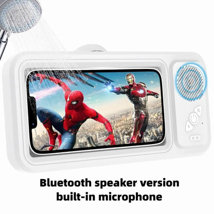 Bathroom Shower Waterproof Phone Holder Bluetooth Speaker 360°Rotation Touch Screen Mobile Phone Box Watch Movie Listening Music Summervibes
