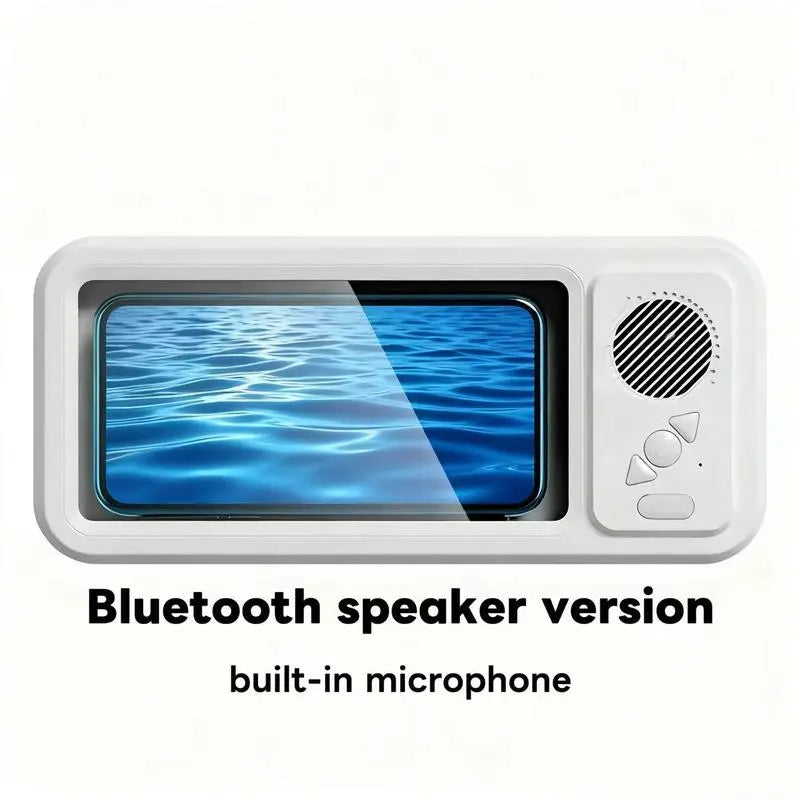 Bathroom Shower Waterproof Phone Holder Bluetooth Speaker 360°Rotation Touch Screen Mobile Phone Box Watch Movie Listening Music Summervibes