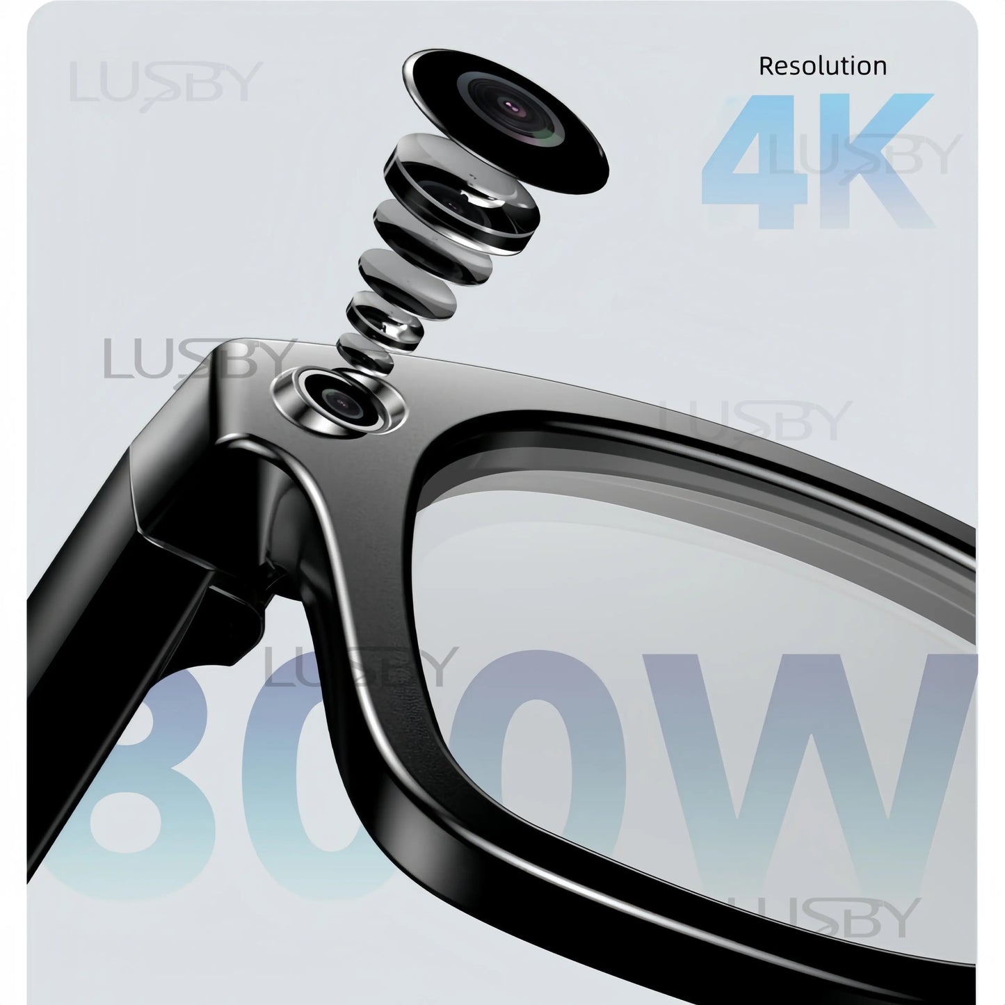 LUSBY Smart AI Camera Glasses with 8MP Photochromic Lenses ,Button Touch Adjustment for Travel Outdoor Adventures Hands-Free Photography 160+Languages Real-Time Translation Bluetooth Wireless Wearable Video Recording UV Protection ,Easter Gift