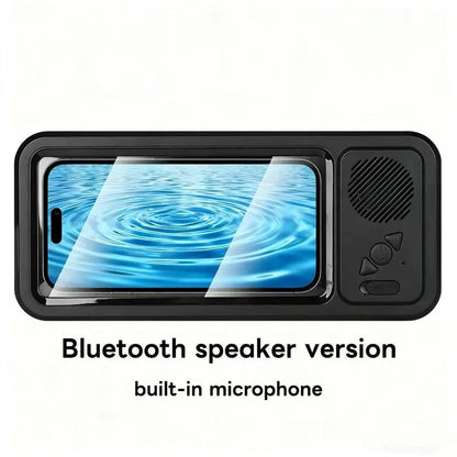 Bathroom Shower Waterproof Phone Holder Bluetooth Speaker 360°Rotation Touch Screen Mobile Phone Box Watch Movie Listening Music Summervibes