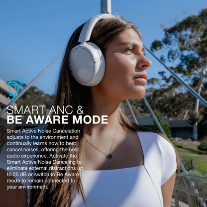 Jlab Jbuds Lux ANC Wireless Bluetooth Noise Cancelling Headphones with Mics, Adjustable Over-Ear Design, Custom EQ, Be Aware Safety Mode, Foldable, Wired Charging Cable, Compatible with Iphone/Android Devices (Tools and Gadgets, Mens Gifts)